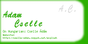 adam cselle business card