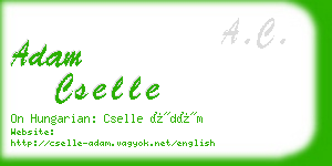 adam cselle business card